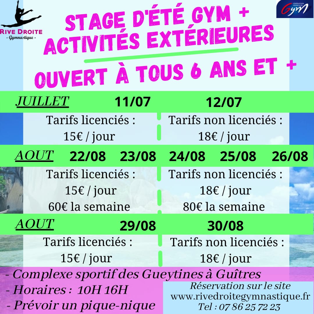 Stages Rive Droite Gymnastique