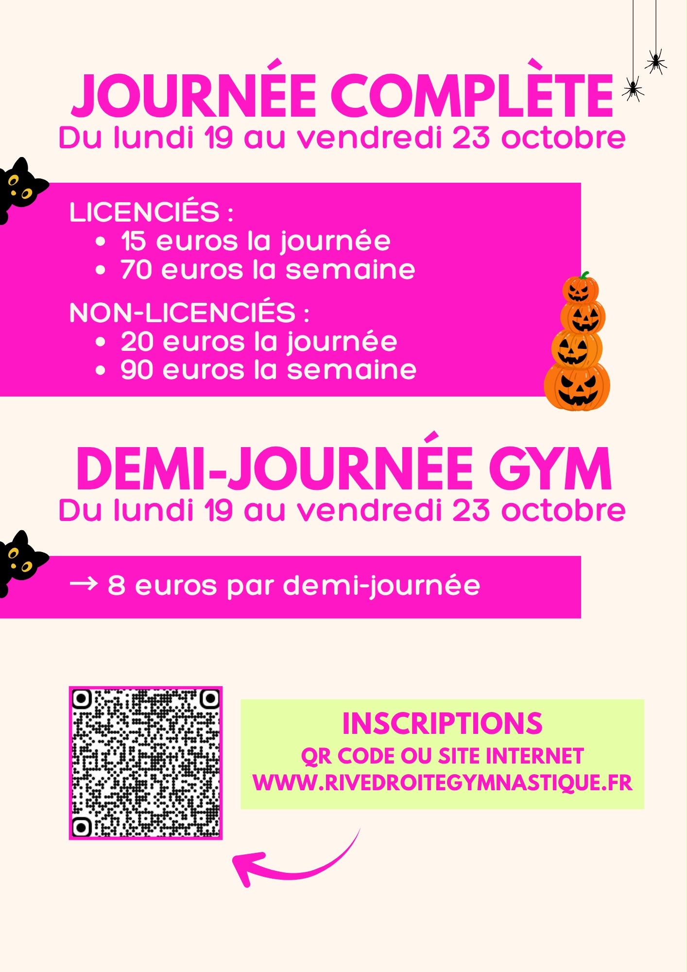 Affiche Stage 2 - Rive Droite Gymnastique